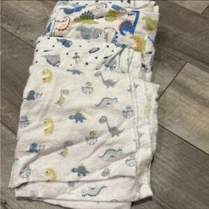 Dinosaur Print Baby Blankets bundle